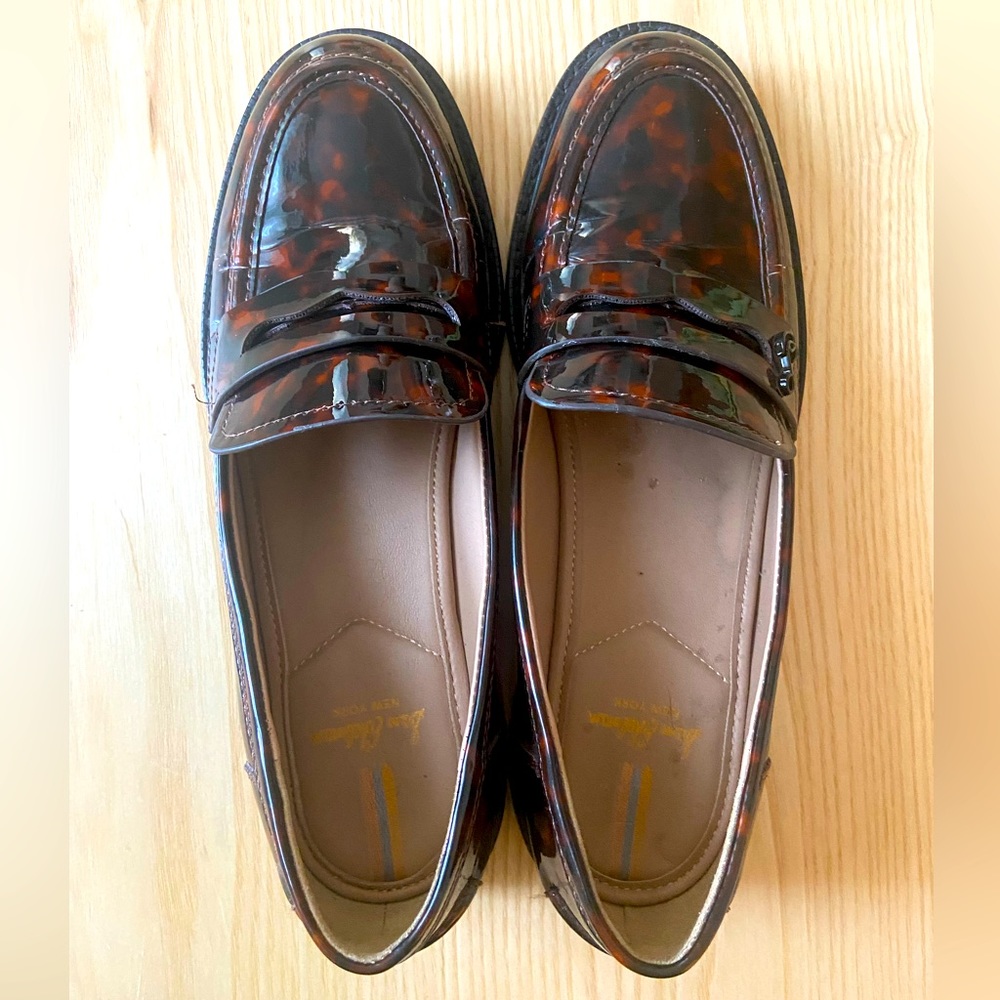Sam Edelman Tortoise Patten Penny Loafers